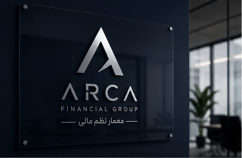 تابلوی برند گروه مالی آرکا